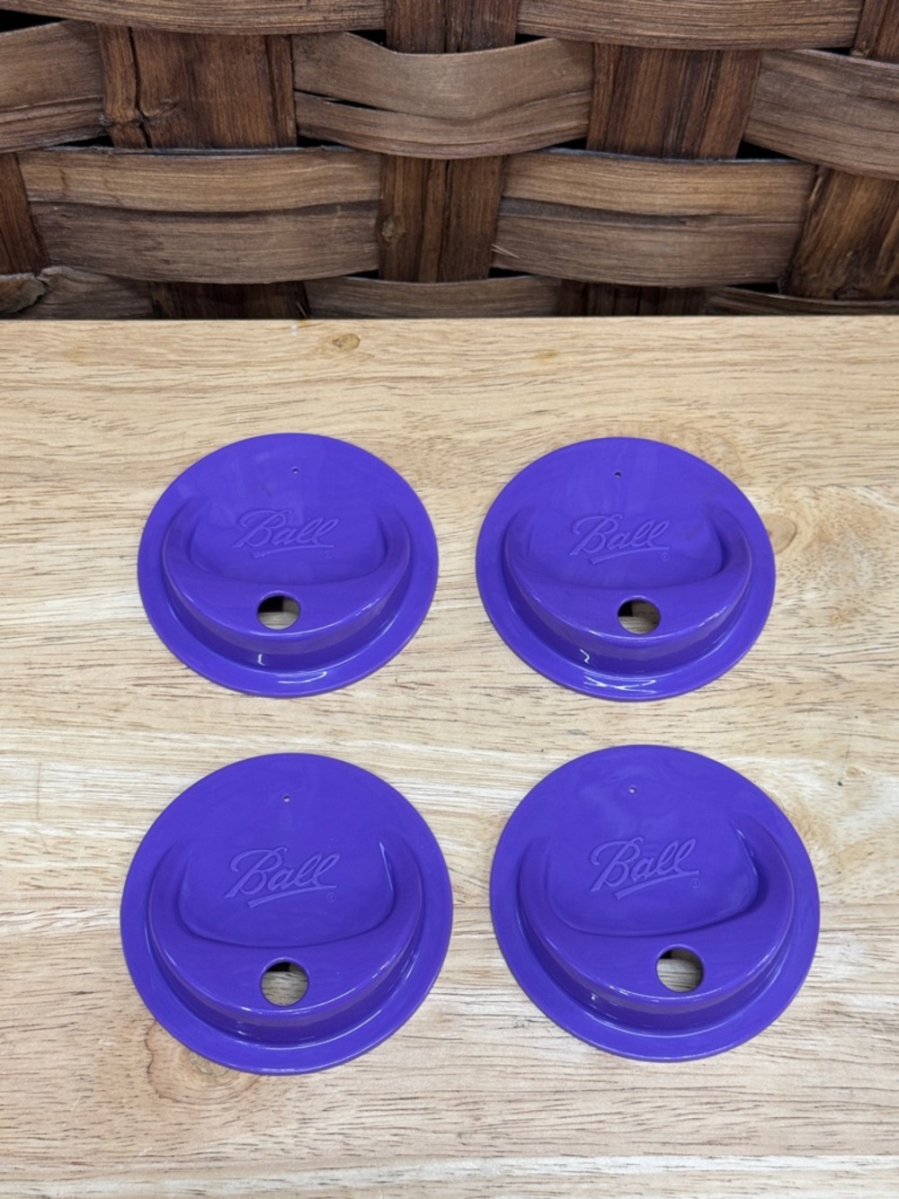 Ball Purple Mason Jar Sip Lids - Set of 4